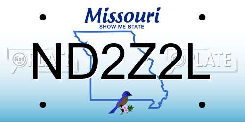 ND2Z2L Missouri License Plate