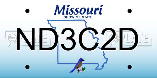 ND3C2D Missouri License Plate