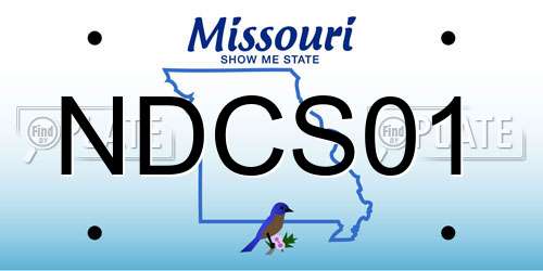 NDCS01 Missouri License Plate