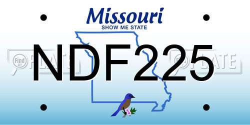 NDF225 Missouri License Plate