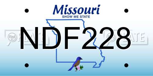 NDF228 Missouri License Plate