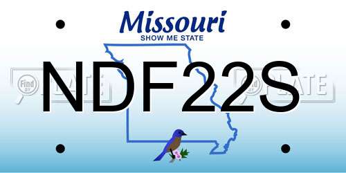 NDF22S Missouri License Plate