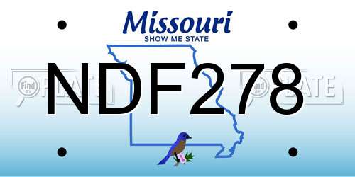 NDF278 Missouri License Plate