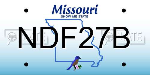 NDF27B Missouri License Plate