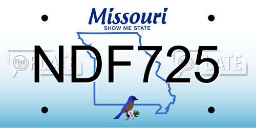 NDF725 Missouri License Plate
