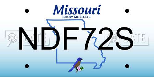NDF72S Missouri License Plate
