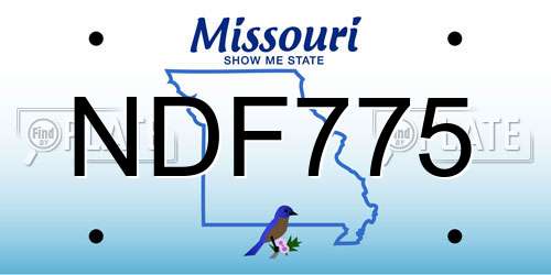 NDF775 Missouri License Plate