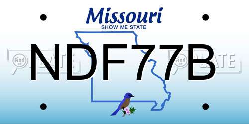 NDF77B Missouri License Plate