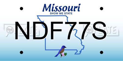 NDF77S Missouri License Plate
