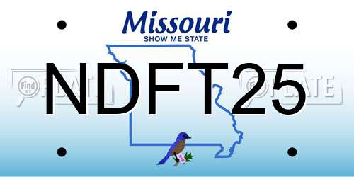 NDFT25 Missouri License Plate