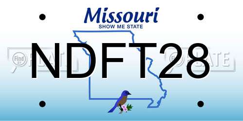 NDFT28 Missouri License Plate
