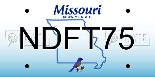 NDFT75 Missouri License Plate