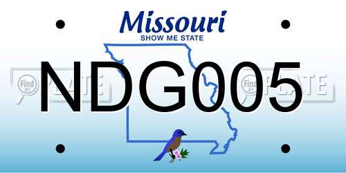 NDG005 Missouri License Plate