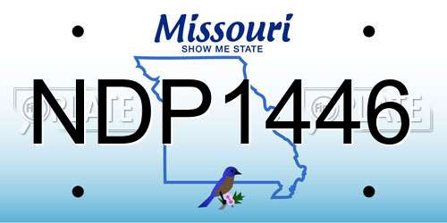 NDP1446 Missouri License Plate
