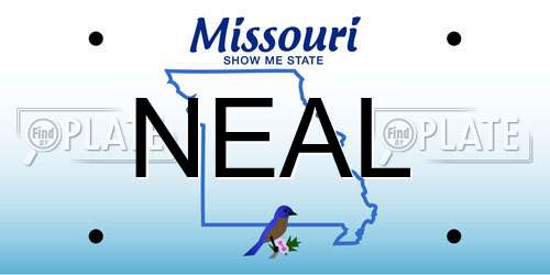 NEAL Missouri License Plate
