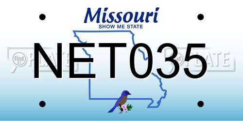 NET035 Missouri License Plate