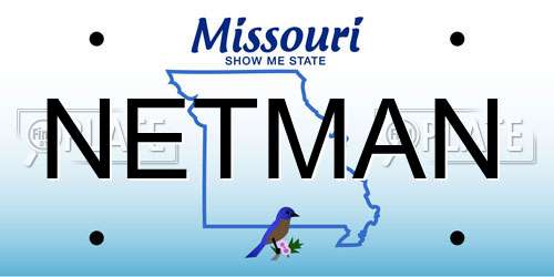 NETMAN Missouri License Plate