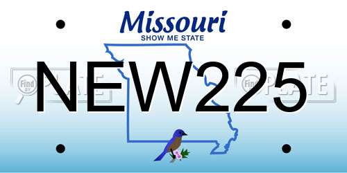 NEW225 Missouri License Plate