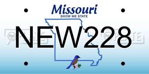 NEW228 Missouri License Plate