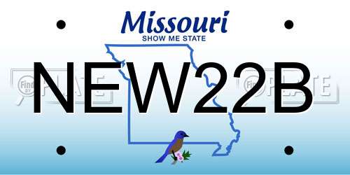 NEW22B Missouri License Plate