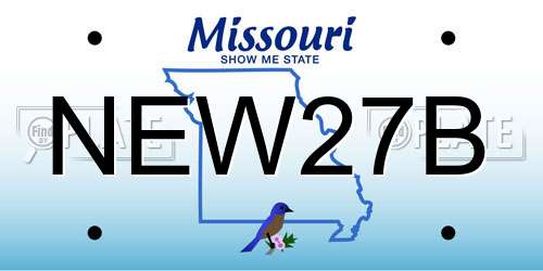 NEW27B Missouri License Plate