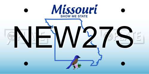 NEW27S Missouri License Plate