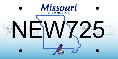 NEW725 Missouri License Plate
