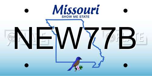 NEW77B Missouri License Plate