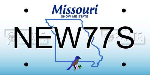 NEW77S Missouri License Plate
