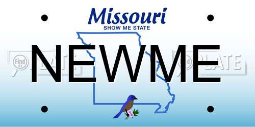 NEWME Missouri License Plate