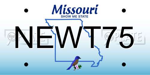 NEWT75 Missouri License Plate