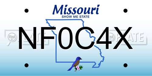 NF0C4X Missouri License Plate