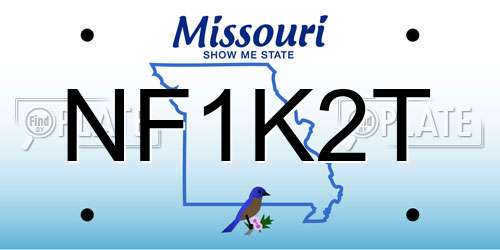 NF1K2T Missouri License Plate
