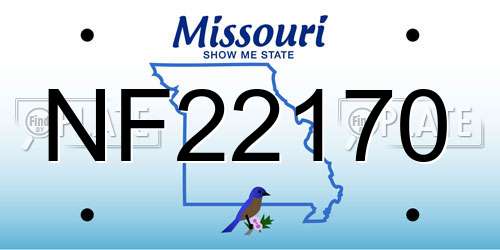 NF22170 Missouri License Plate