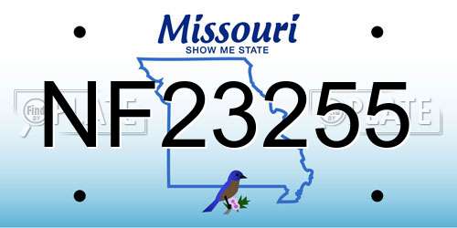 NF23255 Missouri License Plate