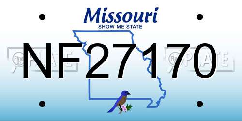 NF27170 Missouri License Plate