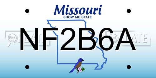 NF2B6A Missouri License Plate