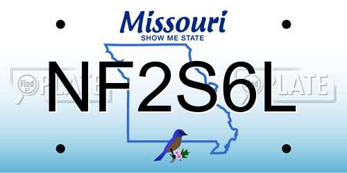 NF2S6L Missouri License Plate