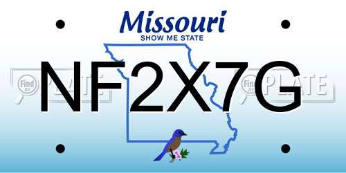 NF2X7G Missouri License Plate