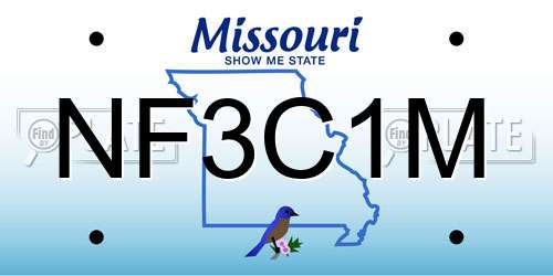 NF3C1M Missouri License Plate