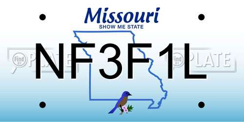 NF3F1L Missouri License Plate