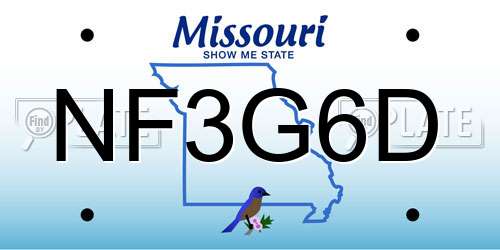 NF3G6D Missouri License Plate
