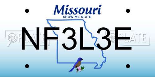 NF3L3E Missouri License Plate