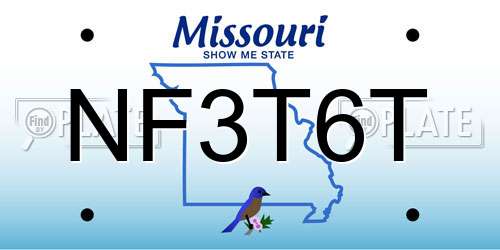 NF3T6T Missouri License Plate