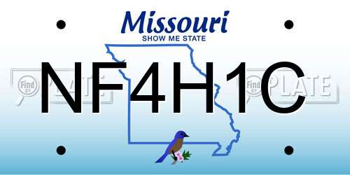 NF4H1C Missouri License Plate