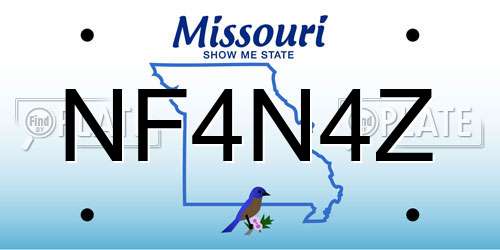 NF4N4Z Missouri License Plate