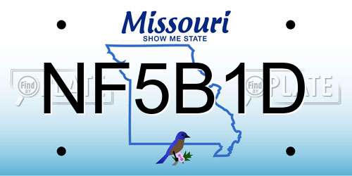 NF5B1D Missouri License Plate