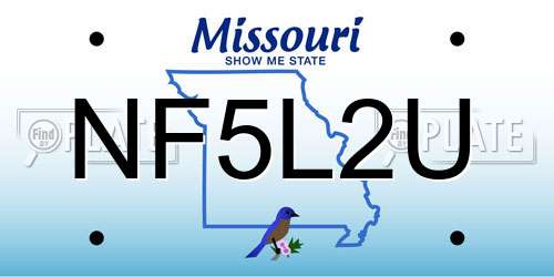 NF5L2U Missouri License Plate