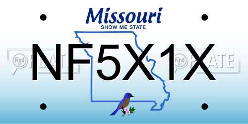 NF5X1X Missouri License Plate