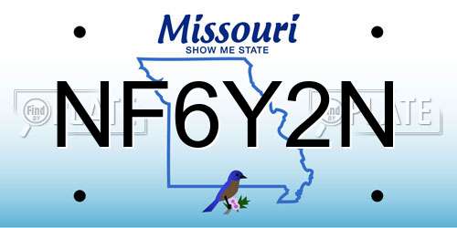 NF6Y2N Missouri License Plate
